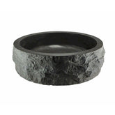 Raw waskom rond hamerslag 40x12 cm hardsteen gezoet