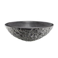 Raw waskom rond hamerslag 42x14 cm hardsteen gezoet