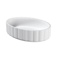 Riho Catching Waves waskom - solid surface - Mat wit - 55.9x38.8x10.9cm