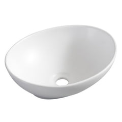 Barco waskom ovaal 40 x 33 x 14,5 cm keramiek mat wit