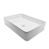 Wiesbaden Link waskom rechthoekig 35x50x12 cm keramiek glans wit