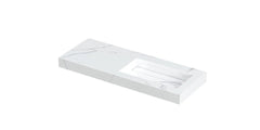 Ink Pitch meubelwastafel rechts 120x45cm keramische slab - zonder kraangaten - Statuario - 0210543