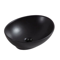 Barco waskom ovaal 40 x 33 x 14,5 cm keramiek mat zwart
