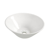 Circle waskom rond 42 x 15 cm keramiek glans wit