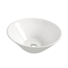 Circle waskom rond 42 x 15 cm keramiek glans wit