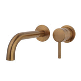 Caral afbouwdeel eenhendel wastafelkraan met coldstart geborsteld brons koper