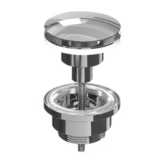 Ink afsluitbare klikplug messing - chroom