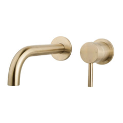 Caral afbouwdeel eenhendel wastafelkraan met coldstart geborsteld messing