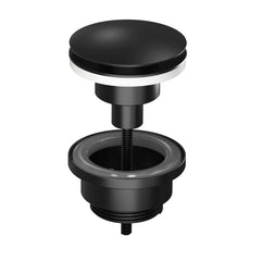 Ink afsluitbare klikplug messing - Mat Zwart