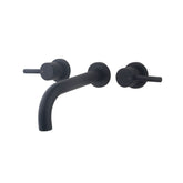 Caral afbouwdeel wastafelkraan 2-knops inbouw mat zwart