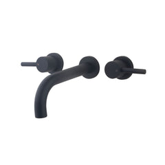 Caral afbouwdeel wastafelkraan 2-knops inbouw mat zwart