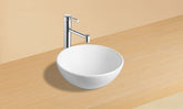 Wiesbaden Luna waskom rond 32x13 cm keramiek glans wit