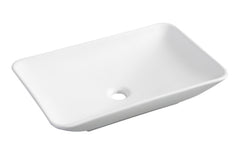 Karé waskom rechthoekig 58 x 36 x 11,5 cm keramiek mat wit