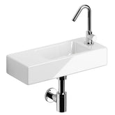 Clou InBe fonteinset Keramiek Wit (incl. Kraan Afvoerplug en Sifon)