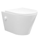 Wiesbaden Wandcloset Bidet Vesta - 52 cm - Rimless - Bidet functie-warm en koud water - Keramiek