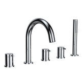 Caral 5-gats badrandcombinatie chroom