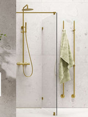 Instamat Jay elektrische handdoekwarmer 175 cm geborsteld messing - JAY022