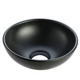 Kimo waskom rond 28 x 10 cm keramiek mat zwart