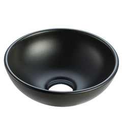 Kimo waskom rond 28 x 10 cm keramiek mat zwart