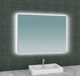 Soul spiegel rechthoek met LED, dimbaar en spiegelverwarming 100 x 80 cm
