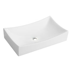 Slide opzetwastafel 65,5 x 39,5 x 13,5 cm glans wit