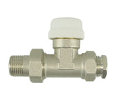 thermostatisch ventiel zonder knop 1/2 recht+adaptor