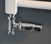 Luxe therm. rad. aansluitset recht chroom