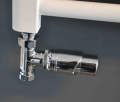 Luxe therm. rad. aansluitset recht chroom