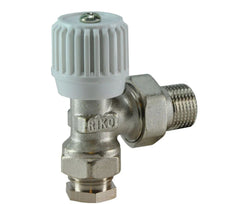 radiator-ventiel+adaptor 15mm 1/2 haaks vernikkeld