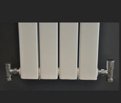 Luxe radiator aansluitset haaks chroom