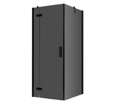 AWT LBS Douchecabine - rookglas/helderglas - 90x90/100x100 - Matzwart/Chroom