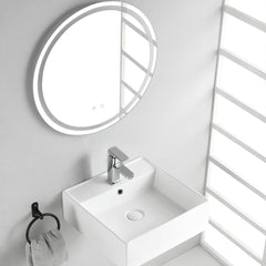 Larx waskom vierkant 41 x 41 x 15 cm keramiek glans wit