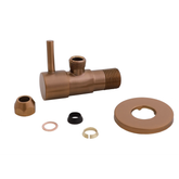 Minimal hoekstopkraan 1/2" x 3/8" of knel 10 mm geborsteld brons koper