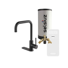 Selsiuz Unlimited 5-in-1 kokendwaterkraan haaks Gun Metal Titanium | Combi extra boiler