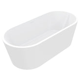 Libero vrijstaand ligbad 178 x 80 cm acryl mat wit met waste mat wit