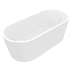 Libero vrijstaand ligbad 178 x 80 cm acryl mat wit met waste mat wit