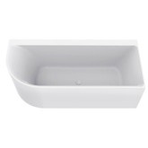 Zenn hoekbad rechts 180 x 80 cm acryl glans wit met waste glans wit