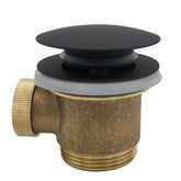 Caral clickwaste afvoerplug vrijstaand bad 1 1/2" mat zwart