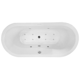 Libero vrijstaand whirlpool ligbad 170x80 cm acryl glans wit met waste chroom