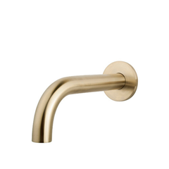 Baduitloop rond 20 cm 1/2'' geborsteld messing