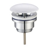 Caral open afvoerplug 5/4" keramiek glans wit