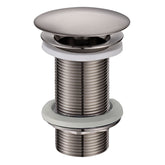 Caral open afvoerplug verlengd 5/4" geborsteld staal