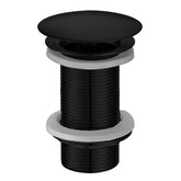 Caral open afvoerplug verlengd 5/4" mat zwart