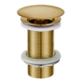 Caral open afvoerplug verlengd 5/4" geborsteld messing