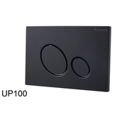 X10 flush plate for concealed cistern matte black