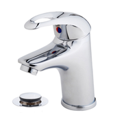 Athos wastafelkraan met click waste chroom