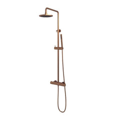 BRAUER Copper Edition opbouw regendouche 20cm staafhanddouche - Geborsteld koper PVD