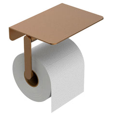 Wiesbaden Alonzo toiletrolhouder met planchet geborsteld brons koper