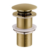 Caral clickwaste afvoerplug verlengd 5/4" geborsteld messing