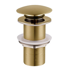 Caral clickwaste afvoerplug verlengd 5/4" geborsteld messing